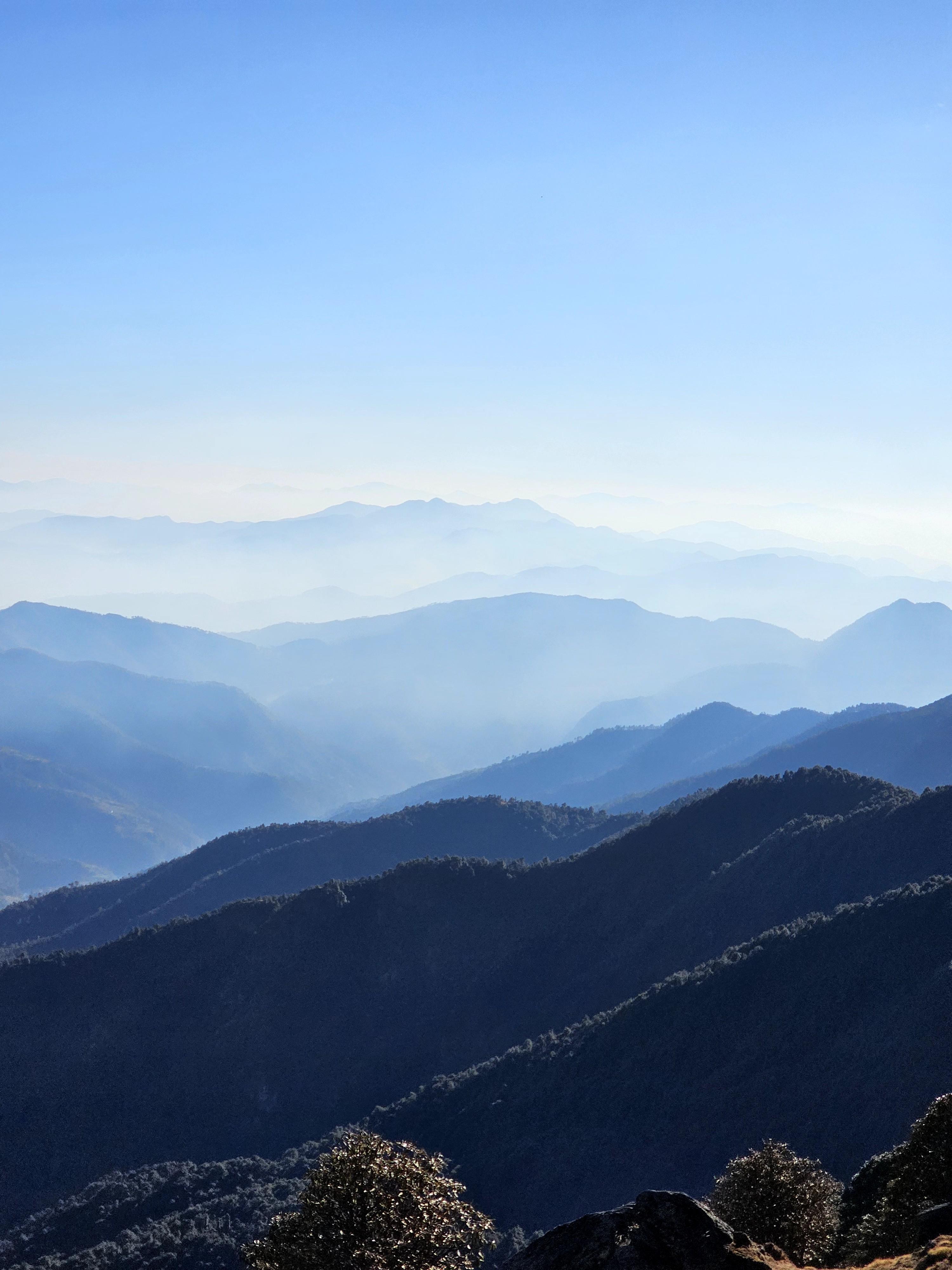 The Garhwal skyline from the Brahmatal ridge.