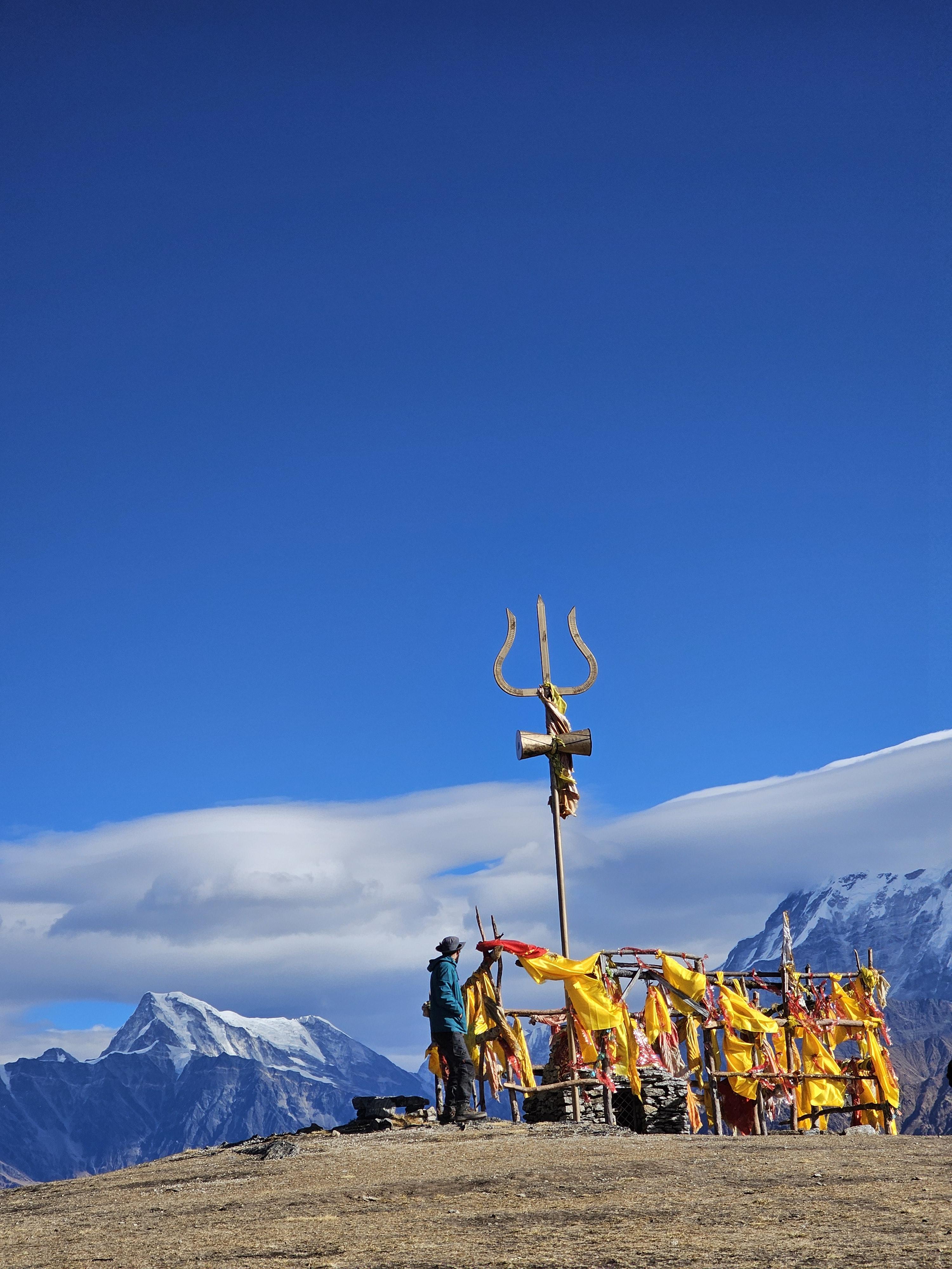 The frozen Brahmatal lake under fresh snow.